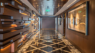 Noble hallway on a cruise ship Noble hallway on a cruise ship
